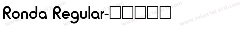 Ronda Regular字体转换